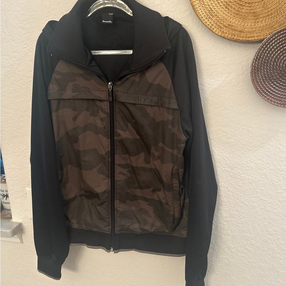 Bench black camouflage‎ full-zip jacket with hood XXL